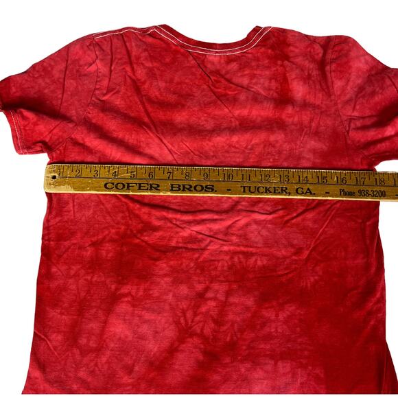 Patriotic USA Kitten Cat Subtle Tie Dye Short Sleeve Tee Shirt Crew Neck Small - Picture 7 of 10